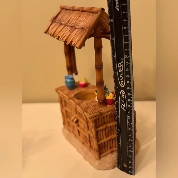 Yankee Candle resin Bamboo Tiki Bar Decor tea light 11” - Picture 6 of 9